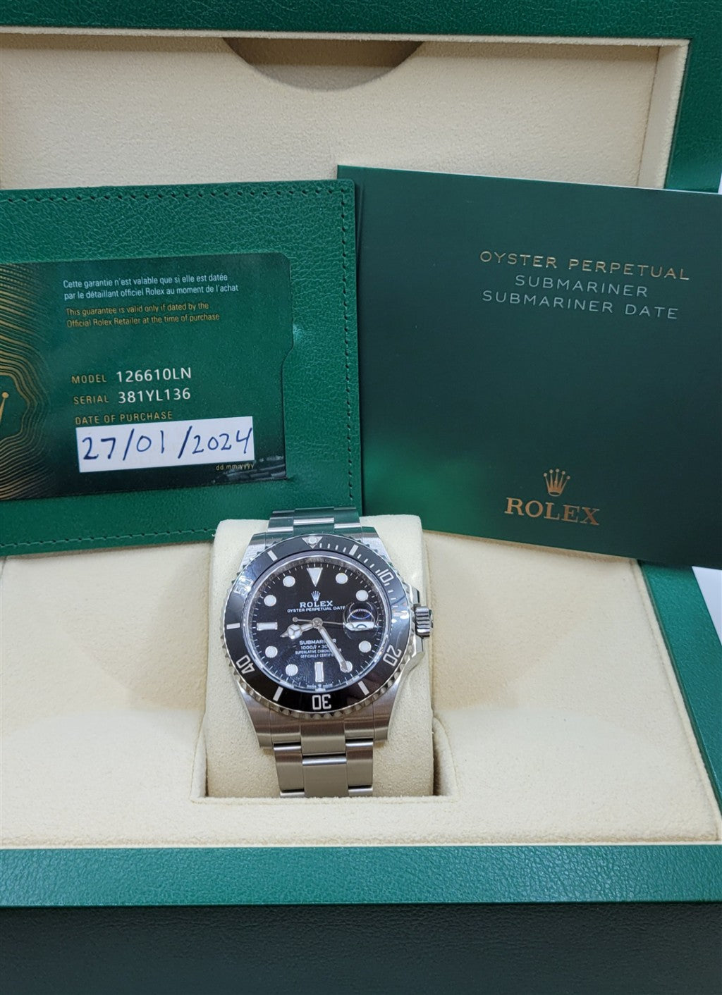 Stainless Steel Previously Owned Submariner Rolex