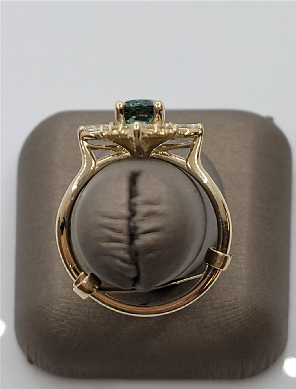 14K Yellow Gold Green/Blue Tourmaline Fashion Ring