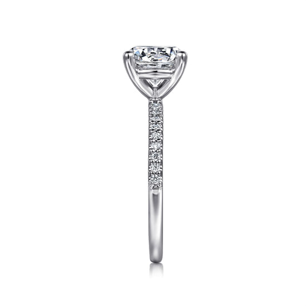 14K White Gold Classic Gabriel & Co Diamond Ring Mounting