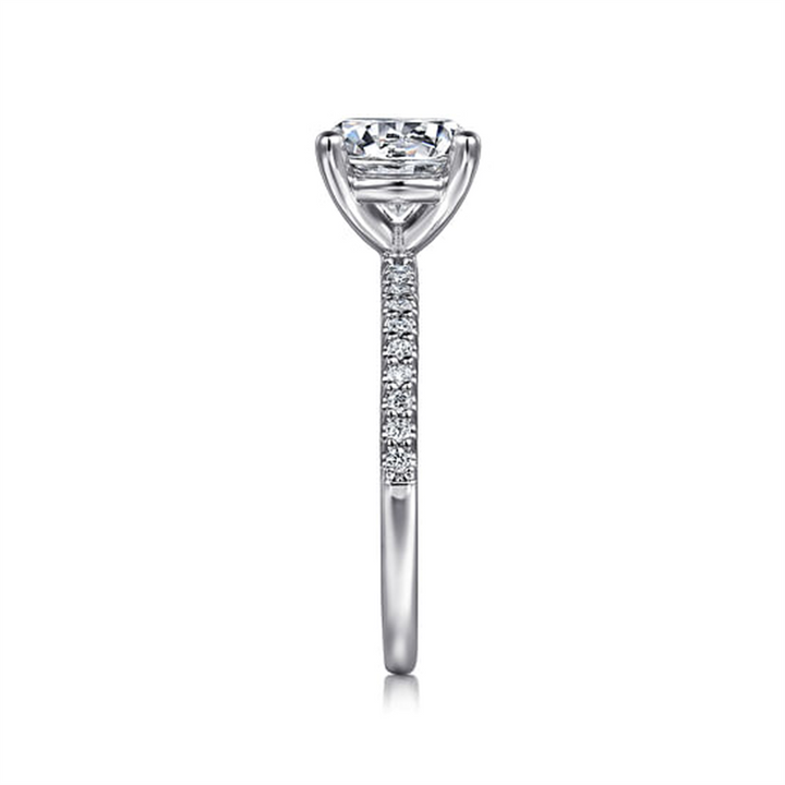 14K White Gold Classic Gabriel & Co Diamond Ring Mounting