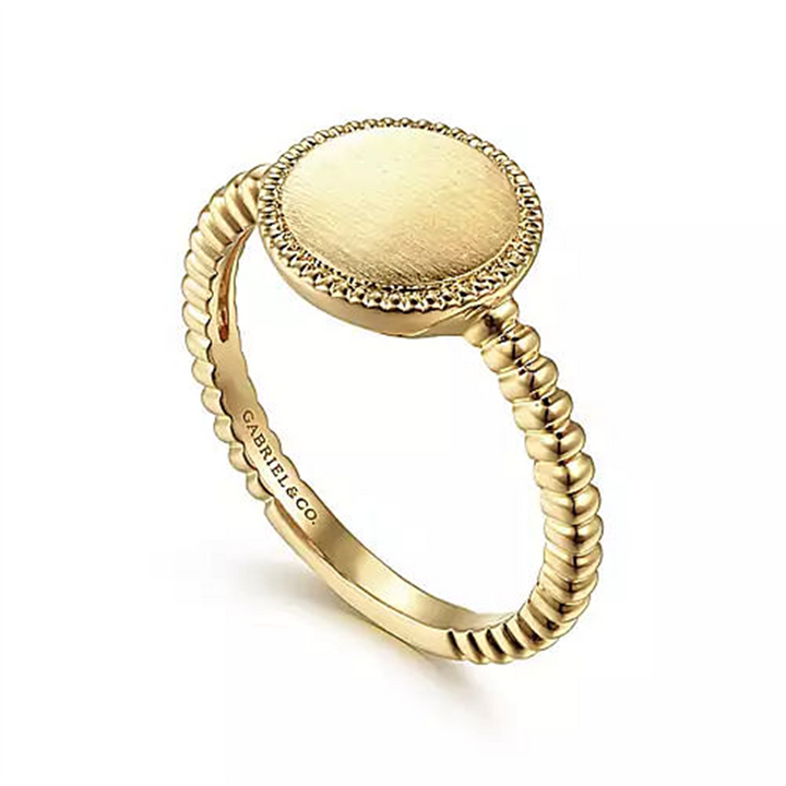 14K Signet Gold Fashion Ring