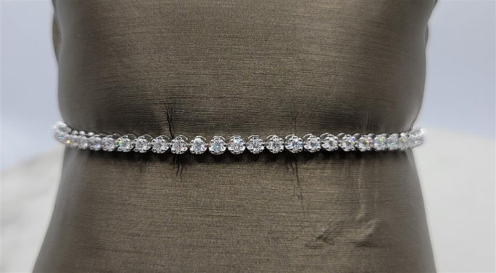 14K White Gold 2.00 ctw Round cut Diamond Bracelet