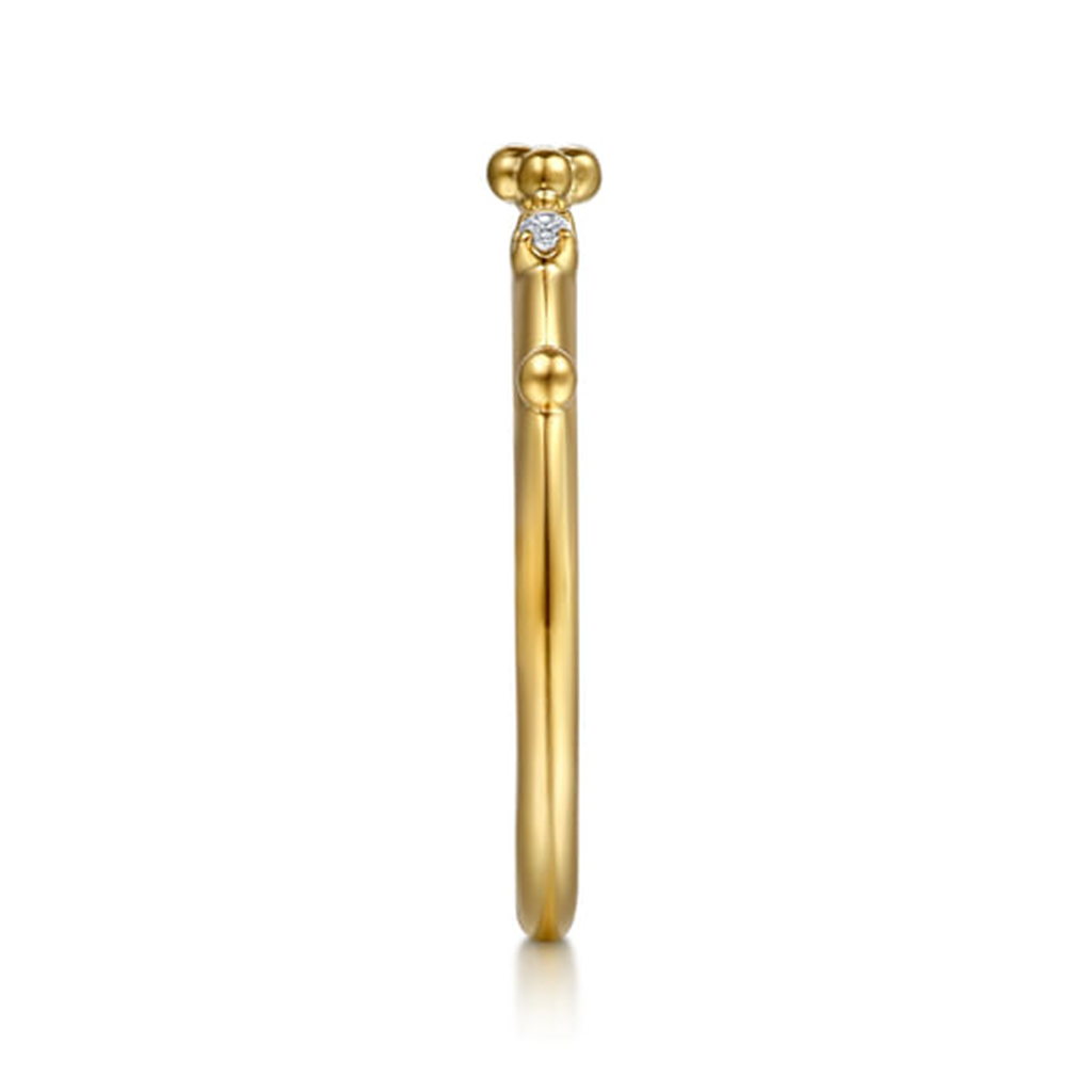 14K Yellow Gold Bujukan Diamond Stackable Ring