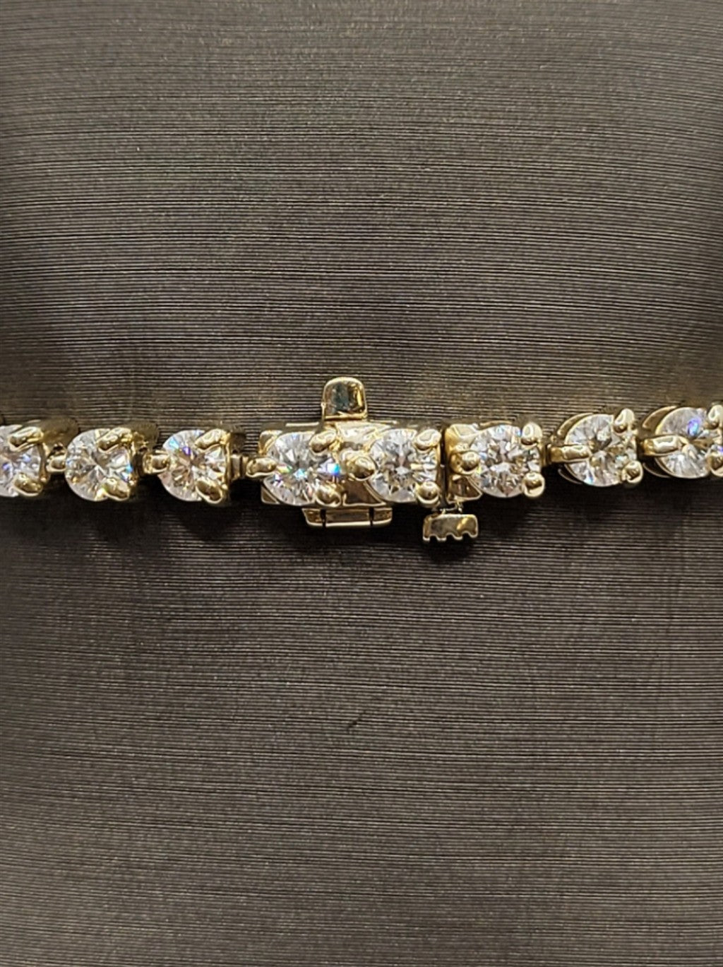 14K Yellow Gold 6 Ct Natural Diamond Tennis Bracelet
