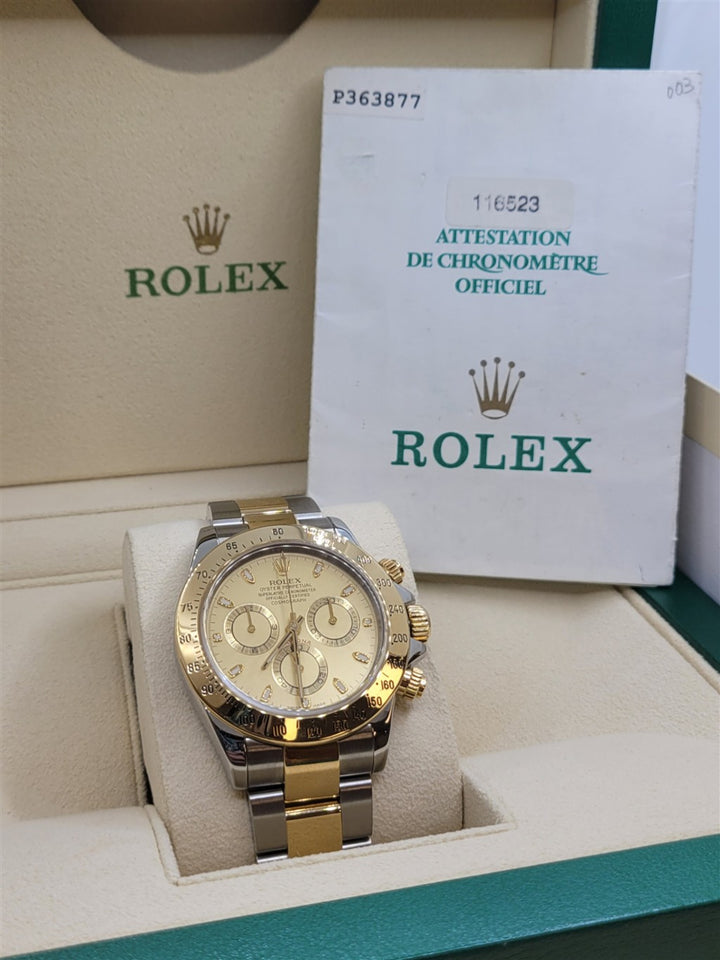 Certified Pre-Owned Rolex 40mm Stainless Steel & Yellow Gold Daytona
