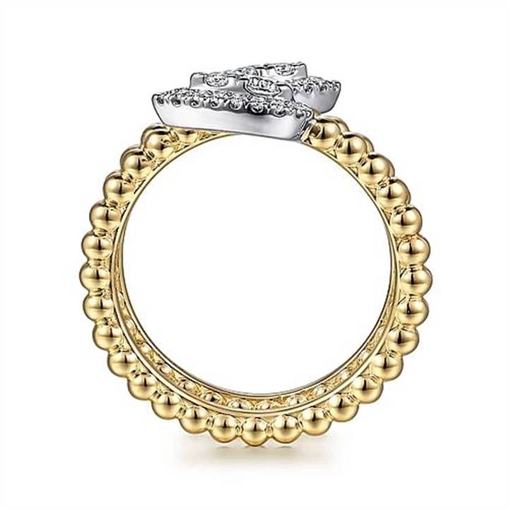 14K Two-Tone Gold Fashion Gabriel & Co Diamond Fashion Ring