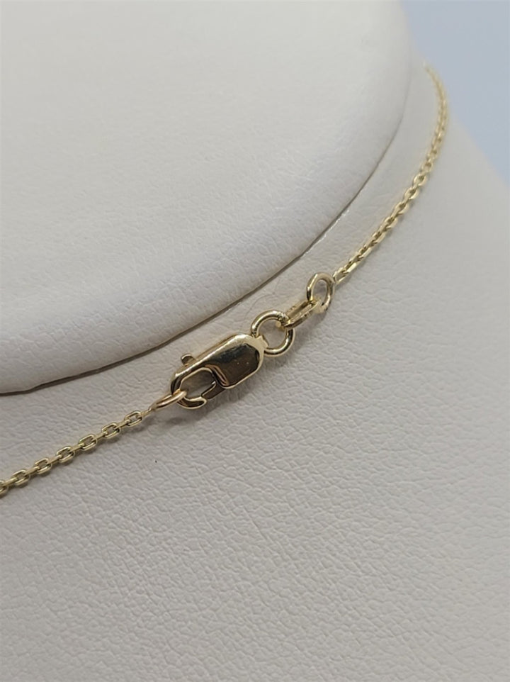 14K Yellow Gold Amethyst Solitaire Pendant