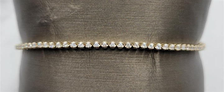 14K Yellow Gold 1.00 ctw Round cut Diamond Bracelet