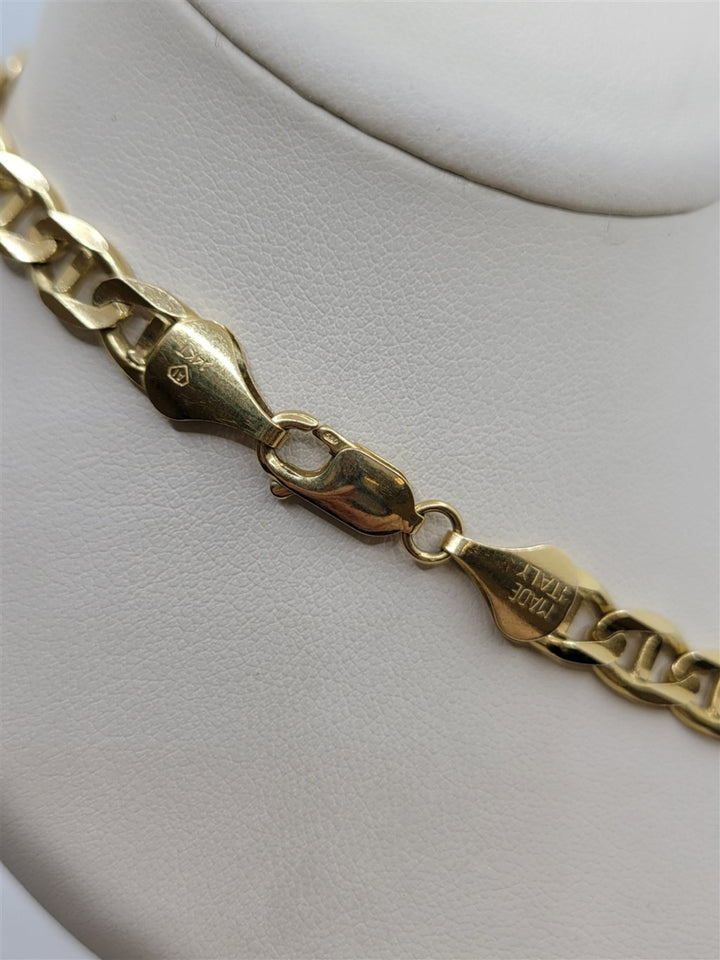 14K Yellow Gold Anchor 20 inch Chain