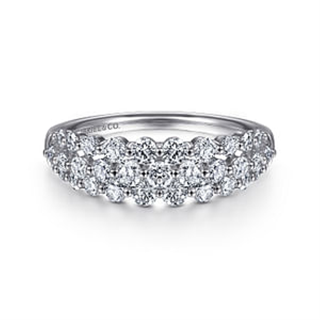 14K White Gold "Gabriel & Co" Diamond Fashion Ring