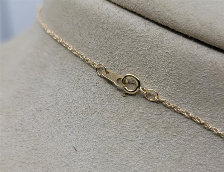 14K Yellow Gold Rose Cut Diamond Circle Fashion Necklace