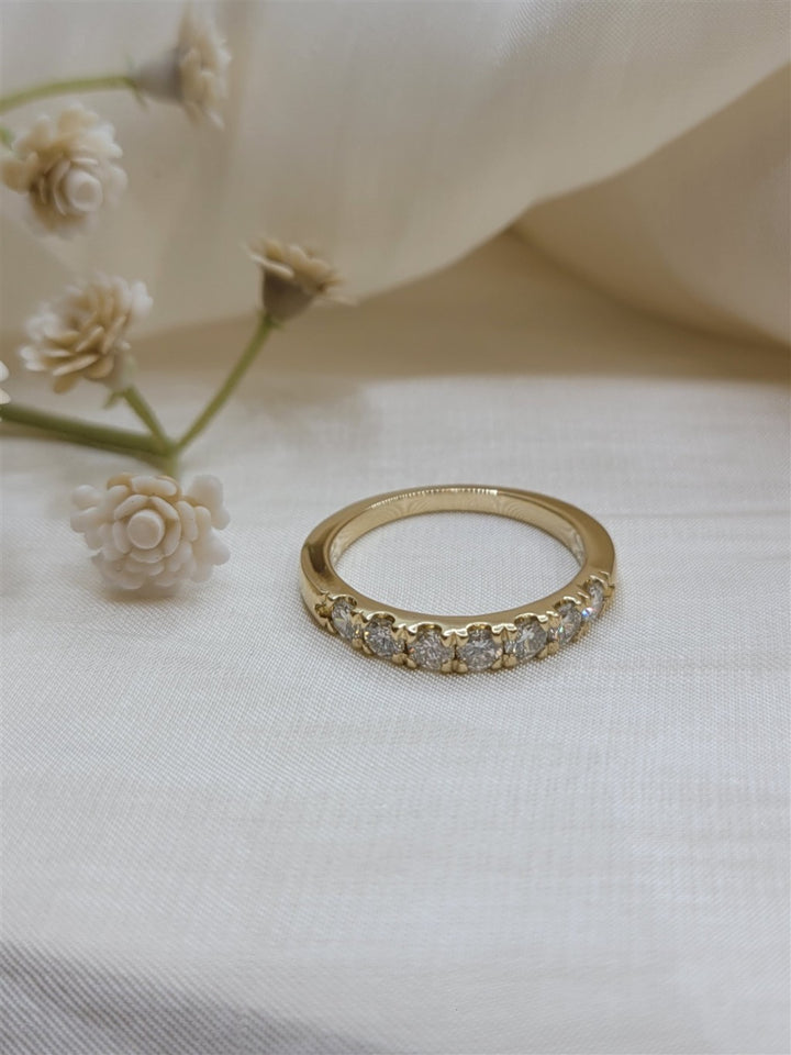 14K Yellow Gold .69 Twt Diamond Wedding Band