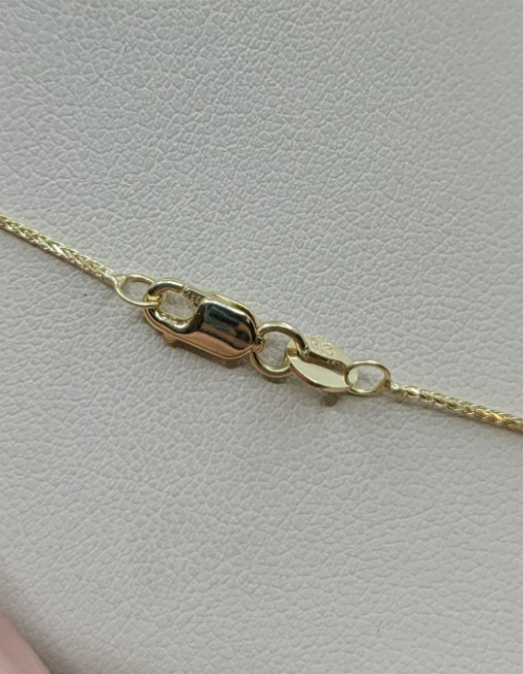 14K Yellow Gold Diamond Cut Cross Pendant Necklace