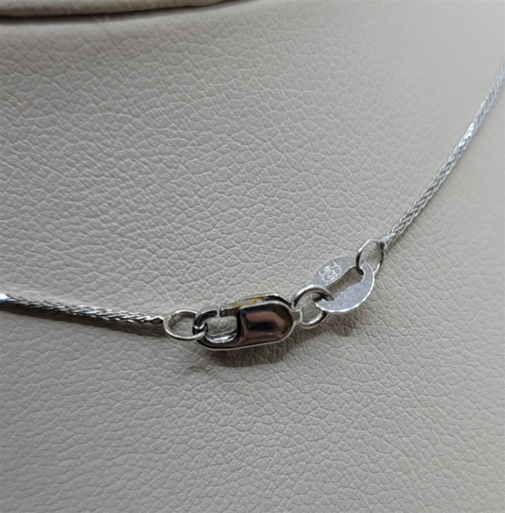 14K White Gold Tanzanite & Diamond Fashion Necklace