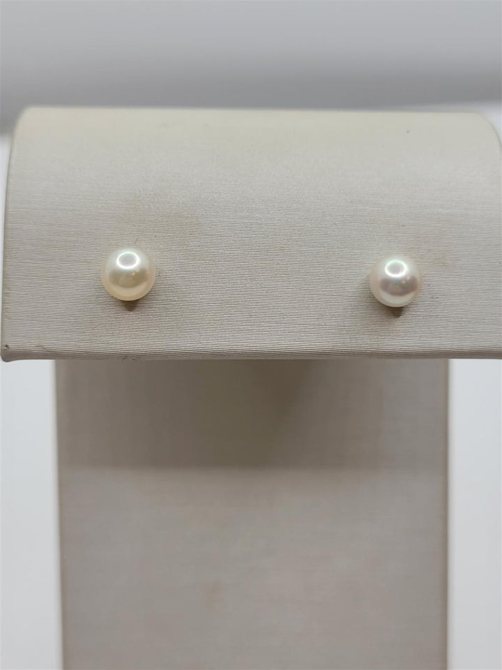 14K Yellow Gold 5.5 mm Akoya Pearl Stud Earrings