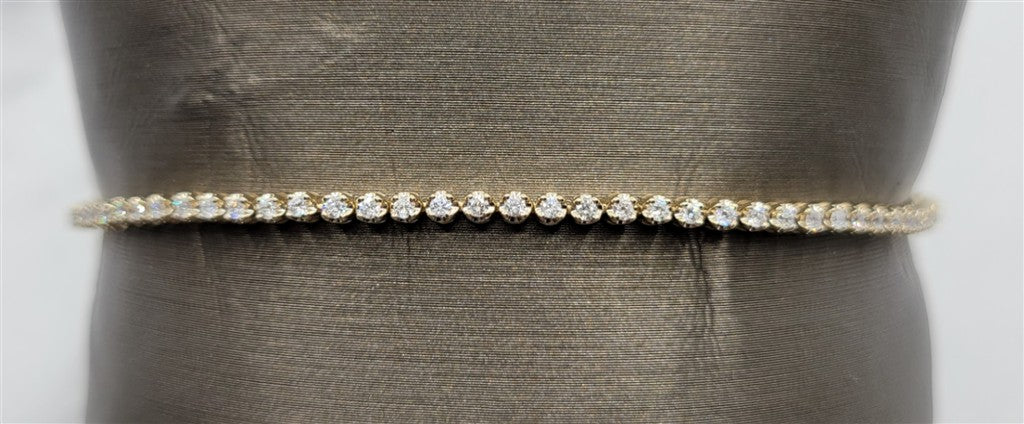 14K Yellow Gold 1.00 ctw Round cut Diamond Bracelet