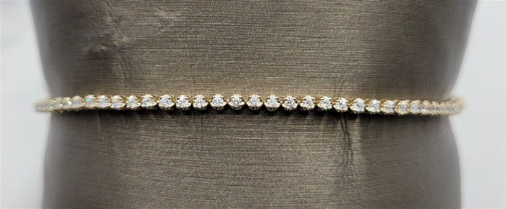 14K Yellow Gold 1.00 ctw Round cut Diamond Bracelet