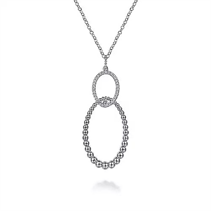 Sterling Silver "Gabriel & Co." Bujukan Silver Necklace