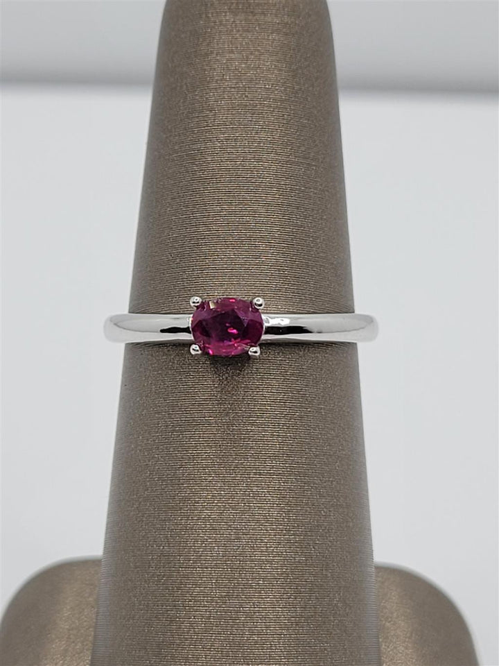 10K White Gold Fashion Ruby Gemstone Ring