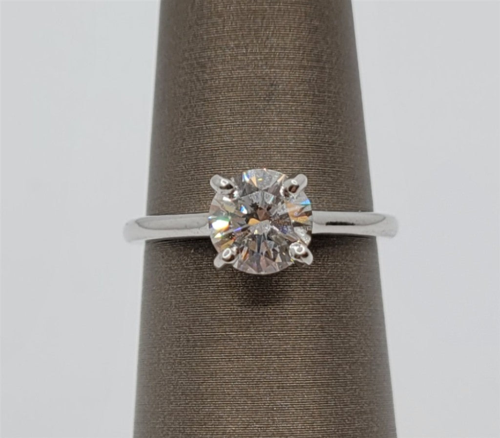 14K White Gold 1.26 ct Soltiare Diamond Engagement Ring