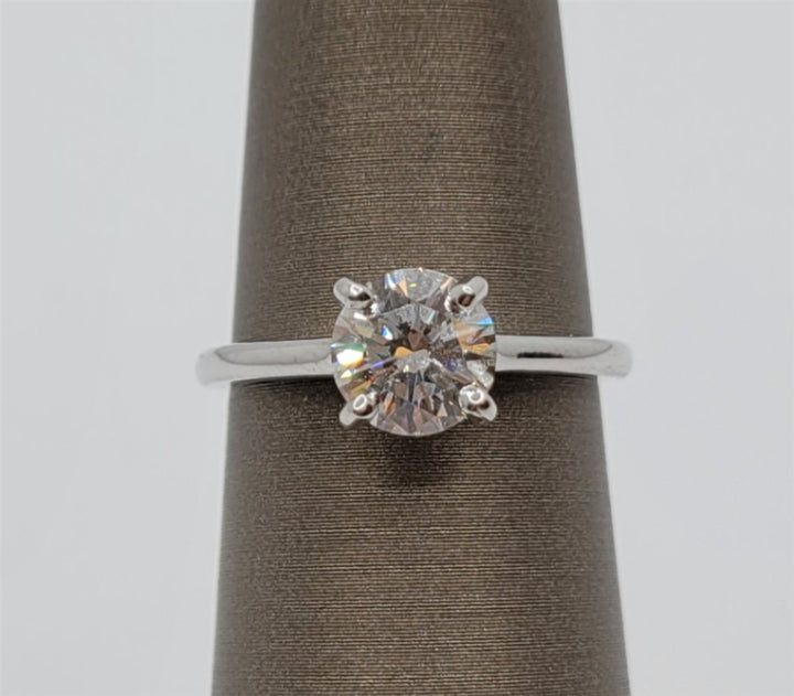 14K White Gold 1.26 ct Soltiare Diamond Engagement Ring