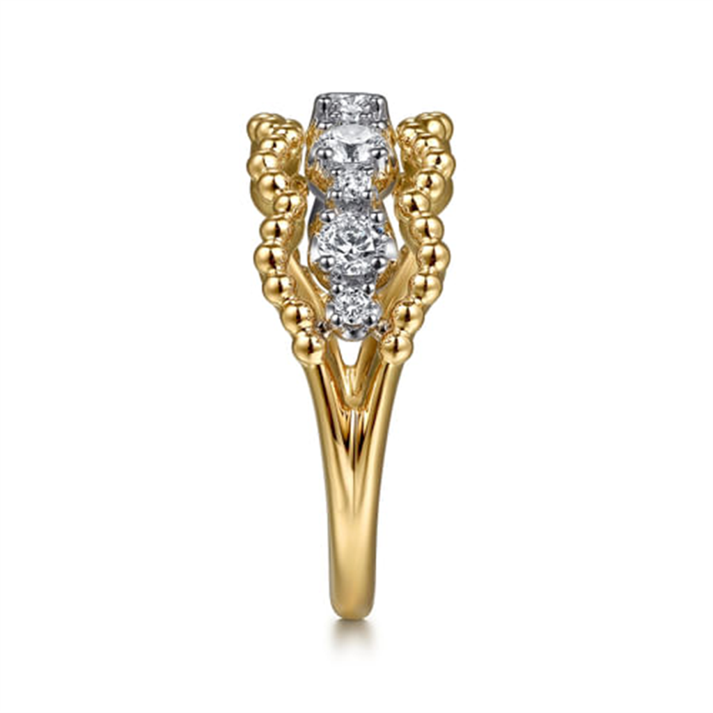 14K Two-Tone Gold Gabriel & Co Diamond Fashion Ring