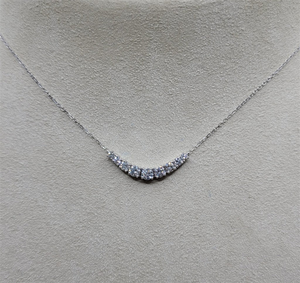 14K White Gold 0.50 ctw Round cut Diamond Necklace