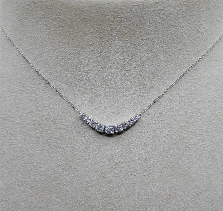 14K White Gold 0.50 ctw Round cut Diamond Necklace