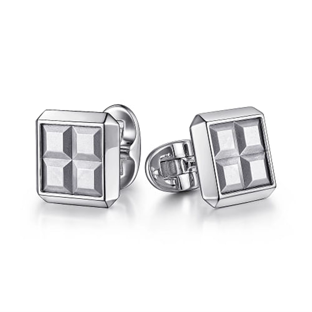 Sterling Silver "Gabriel & Co." Square Cuff Links