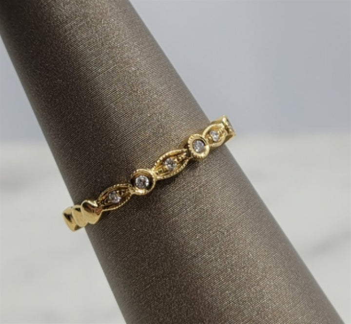 18K Yellow Gold Stackable Almor Designs Diamond Fashion Ring
