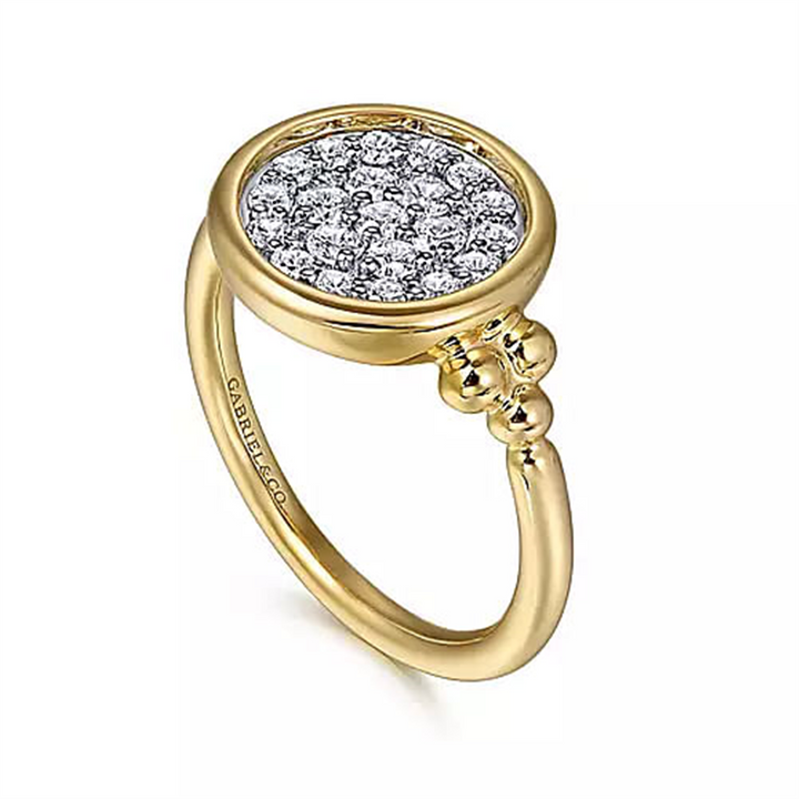 14K Yellow Gold Fashion Gabriel & Co Diamond Fashion Ring