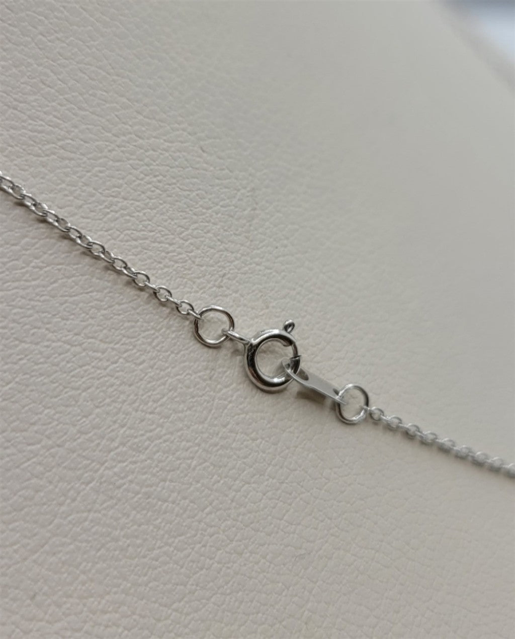 14K White Gold Turned Princess Diamond Solitaire Necklace