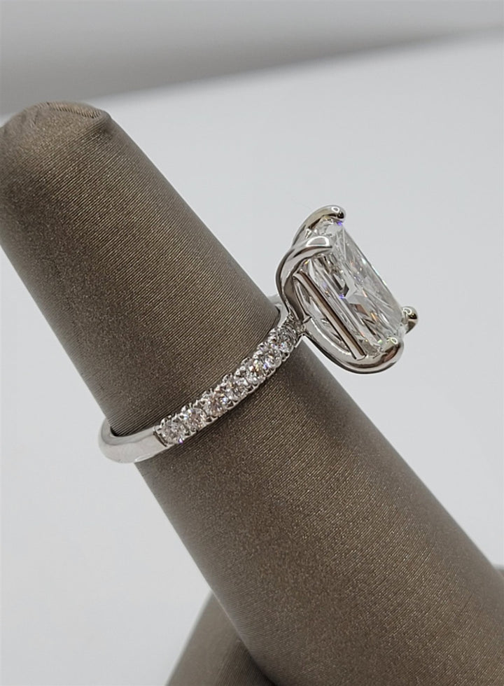 14K White Gold Lab Grown Diamond Engagement Ring