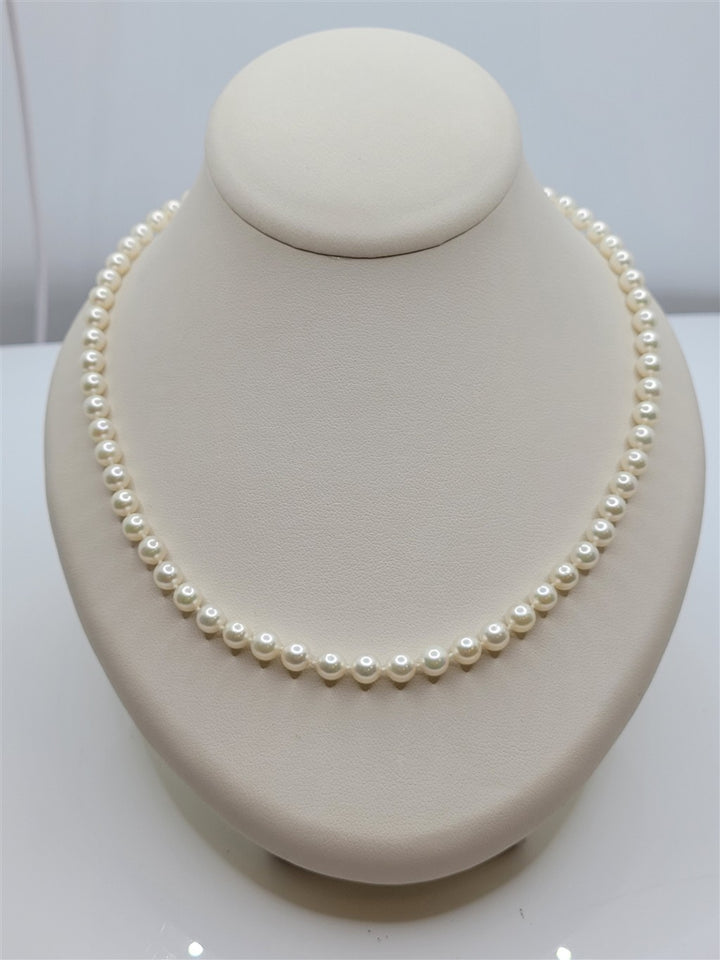18" 14K Yellow Gold Akoya Pearl Strand