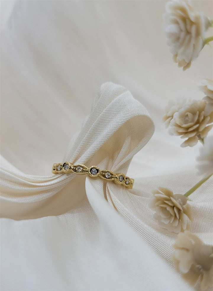 18K Yellow Gold Stackable Almor Designs Diamond Fashion Ring