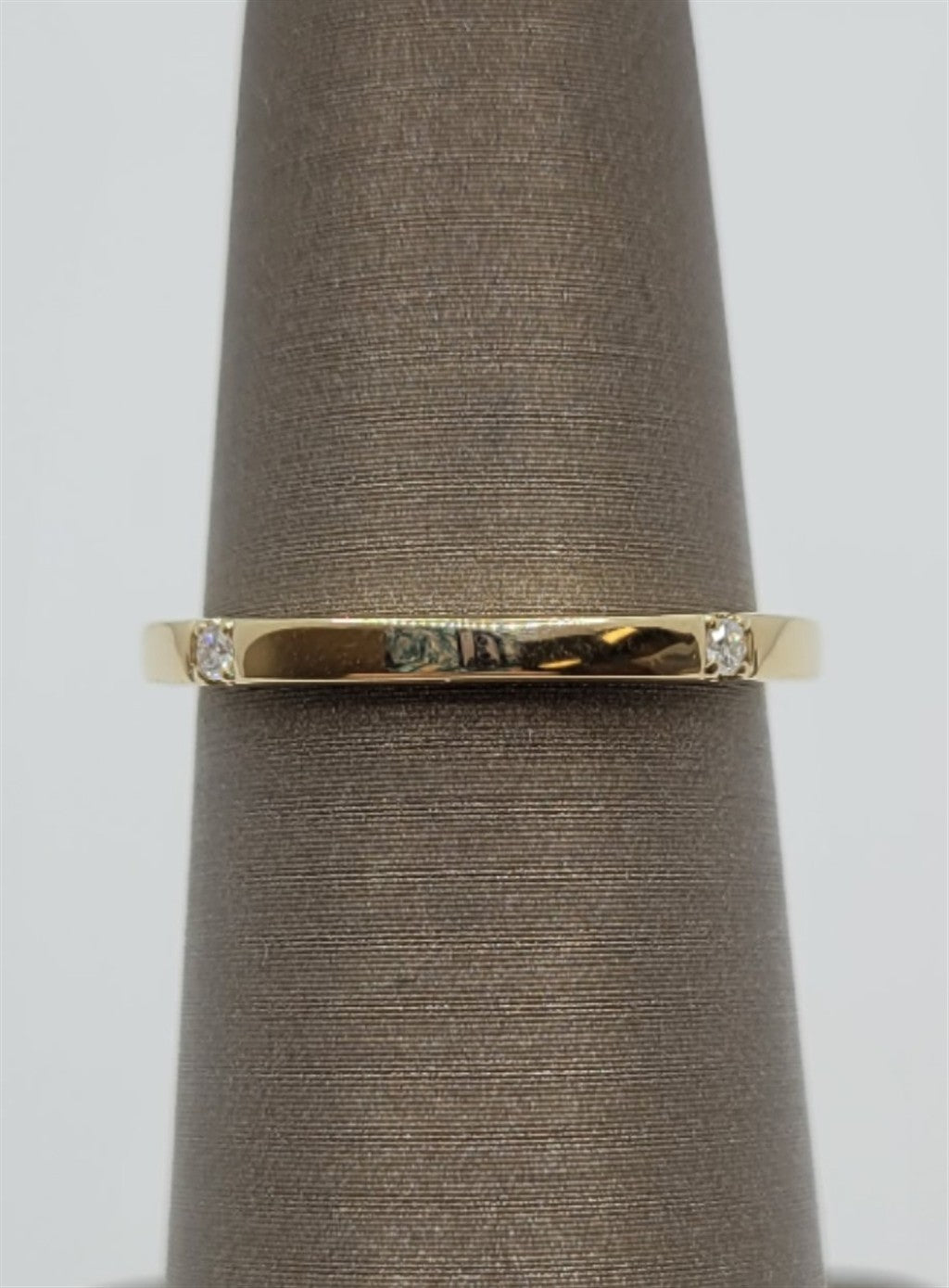 14K Yellow Gold 2-Diamond Wedding Band