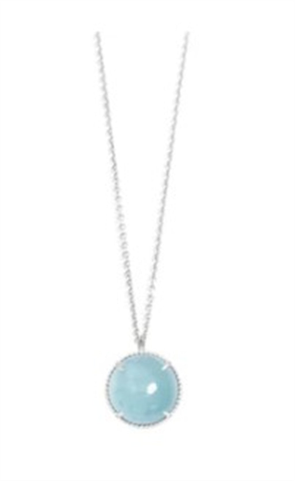 Nina Nguyen Sterling Silver White Gold Aquamarine Necklace