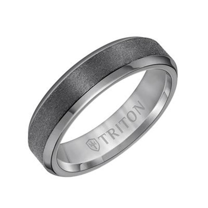 Tantalum 6 mm Stain Center Wedding Ring