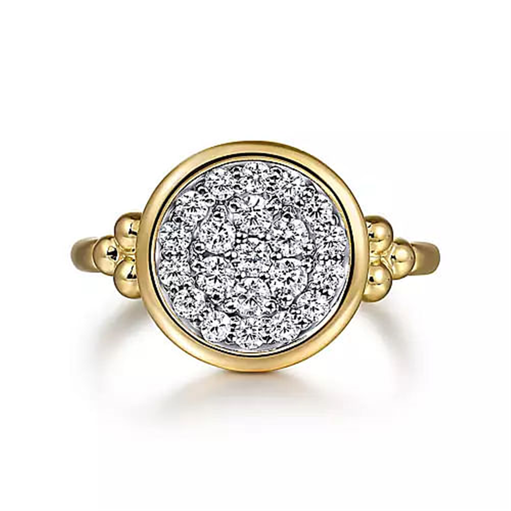 14K Yellow Gold Fashion Gabriel & Co Diamond Fashion Ring