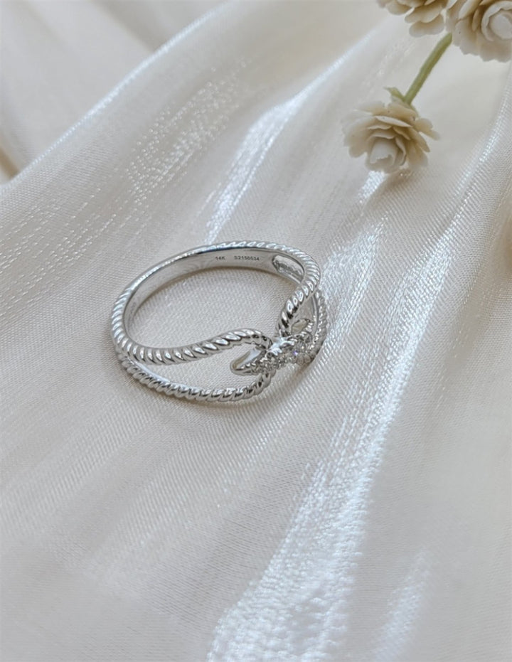 14K White Gold Fashion Gabriel & Co Diamond Fashion Ring