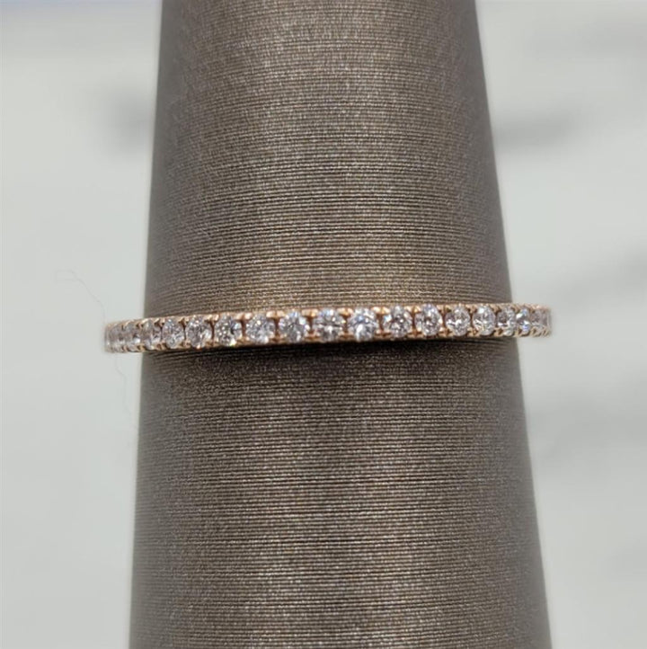 14K Rose Gold Prong Set Diamond Wedding Ring