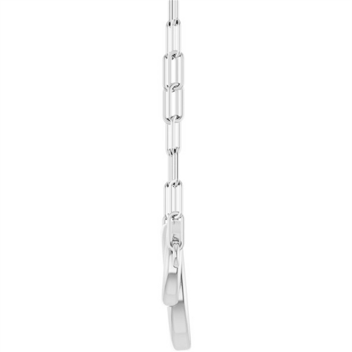 18" 14K White Gold Interlocking Circle Necklace