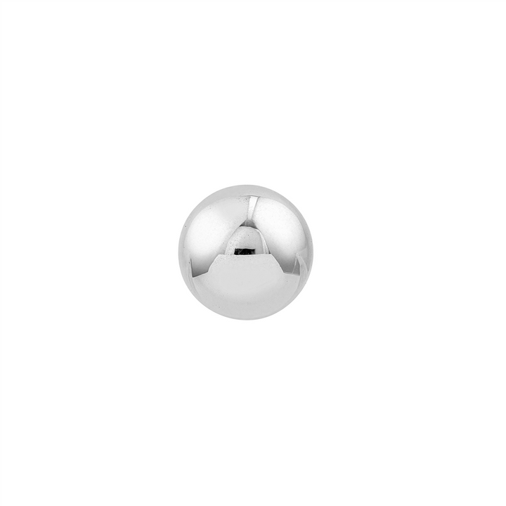 14K White Gold 4mm Hollow Ball Stud Earrings