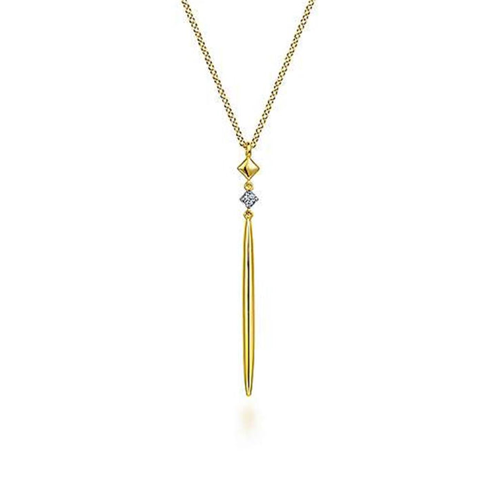 14K Yellow Gold Diamond Spike Gabriel & Co. Necklace