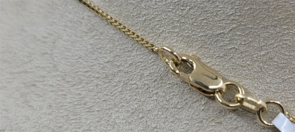 14K Yellow Gold 0.37 Ctw Round Cut Diamond Solitaire Necklace